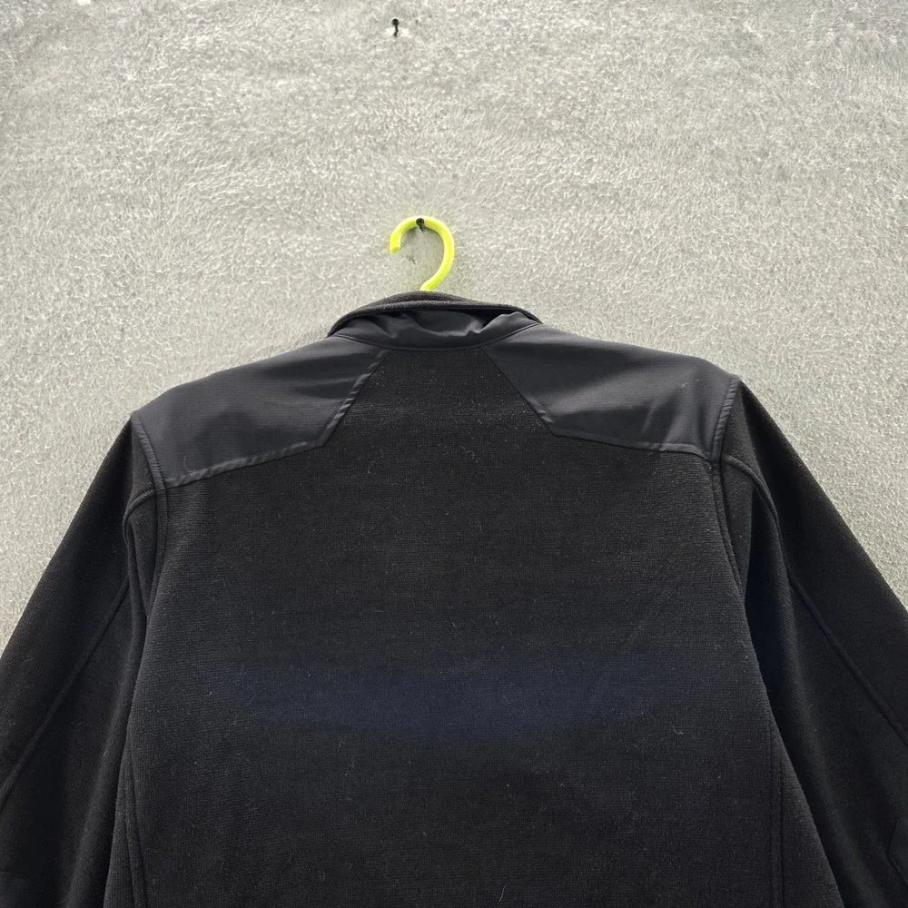 Eddie Bauer Men Jacket L‎ Black Gorpcore Logo Travex Zipper Long Sleeve